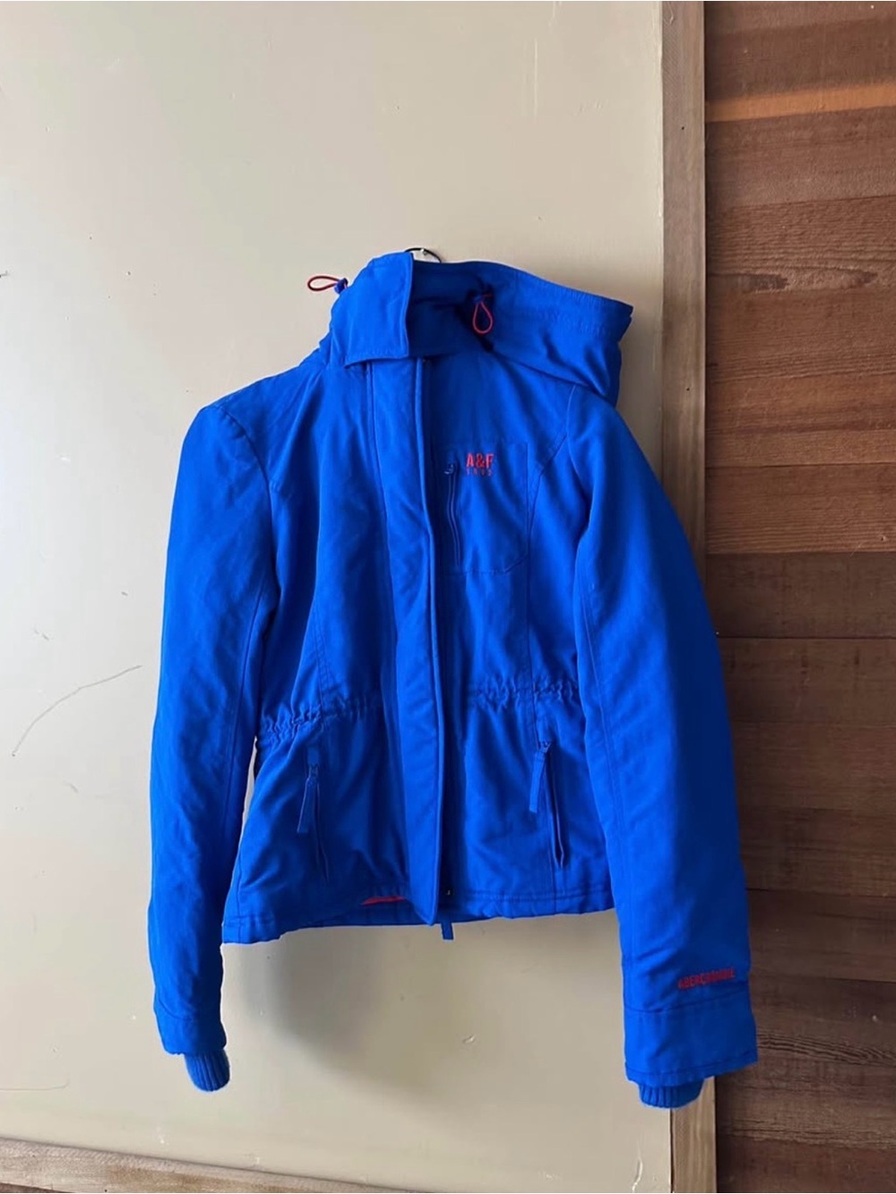 Abercrombie & Fitch Electric Blue Hooded Ski Jacket